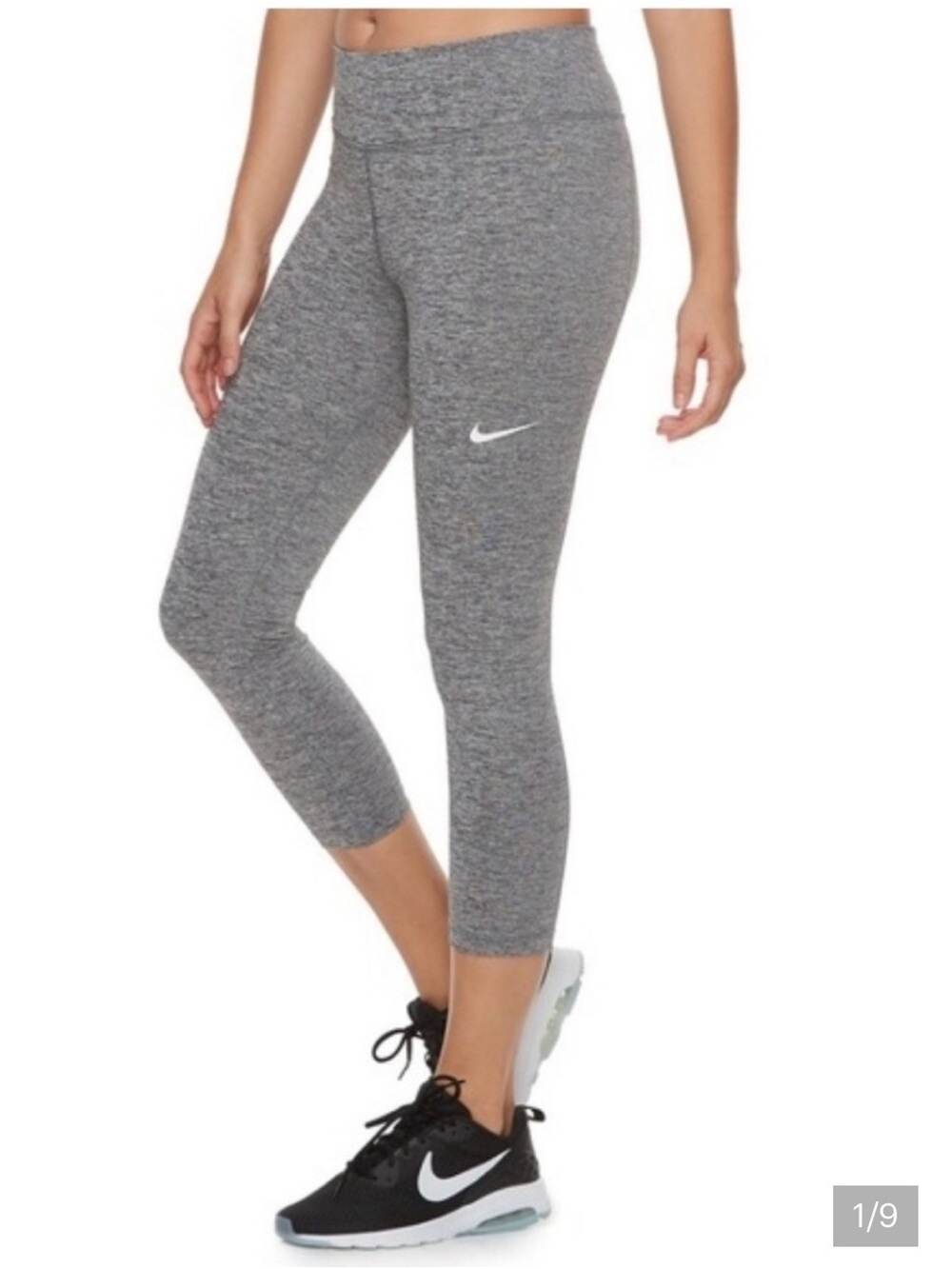 Nike Women's Heather Grey Cropped Leggings